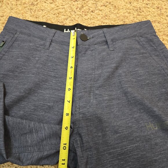 Hurley Swim Trunks Mens 28 Dark Slate Blue with Zippered Pocket - Picture 8 of 10